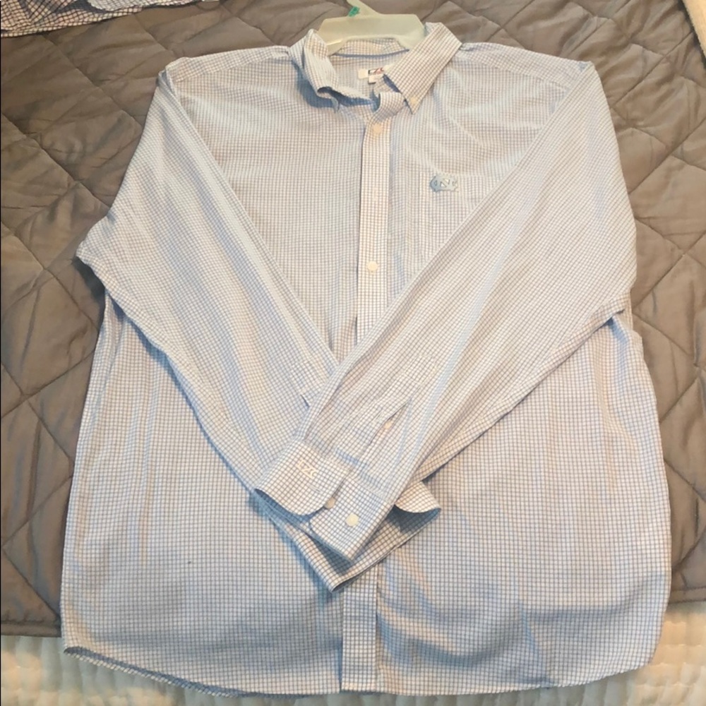 UNC blue dress shirt